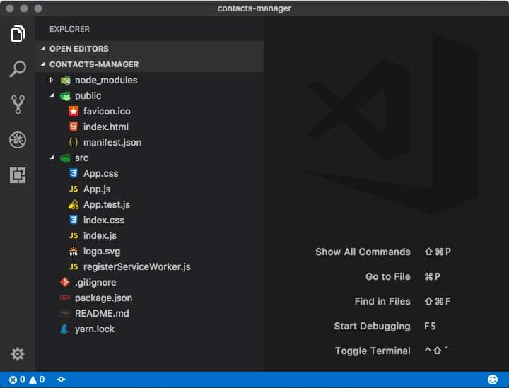 create-react-app folder structure